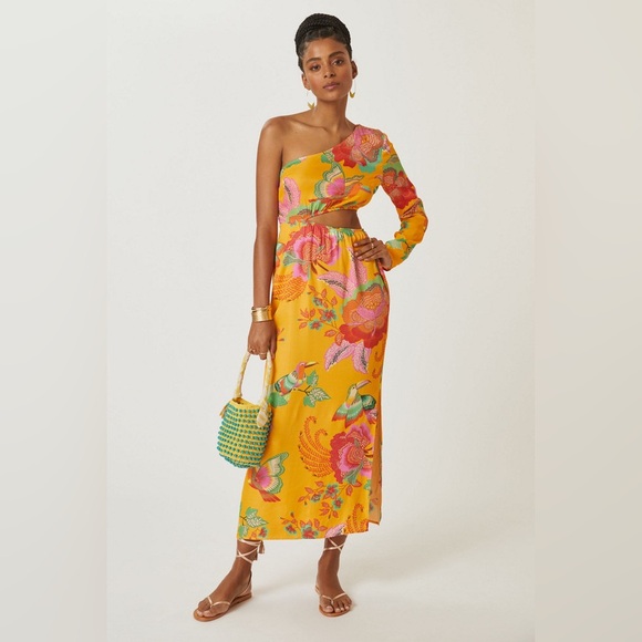 Farm Rio Single-Shoulder Printed Maxi Dress - Picture 2 of 8